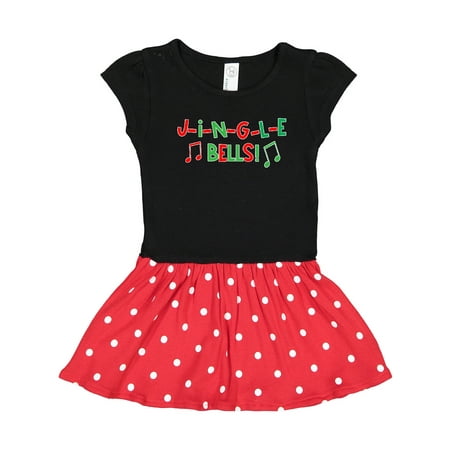 

Inktastic Chirstmas Jingle Bells Musicical Spelling Gift Toddler Girl Dress