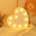 thumbnail image 4 of Valentine's Day Heart Light, LED Heart Shaped Night Light for Bedroom,Battery Operated Romantic Lamp for Proposal,Anniversary, Wedding Decor, Red & White Plastic Table Lamp for Gifts, Party Supplies, 4 of 8