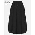 thumbnail image 1 of Falda de pana para otoño e invierno, falda plisada con cintura elástica., 1 of 3