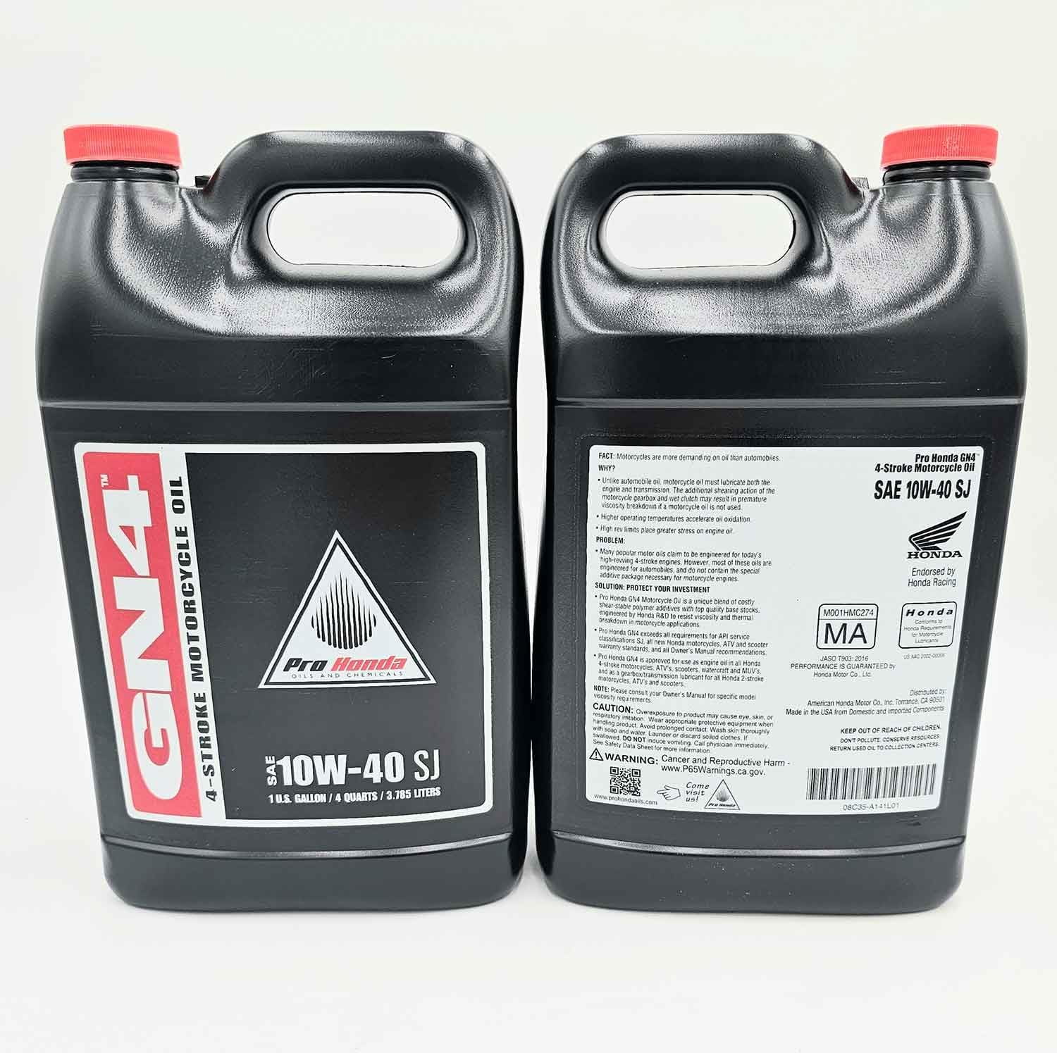 Pro GN4 4-Stroke Motor Oil 10W-40 1 Gallon - Twin Pack