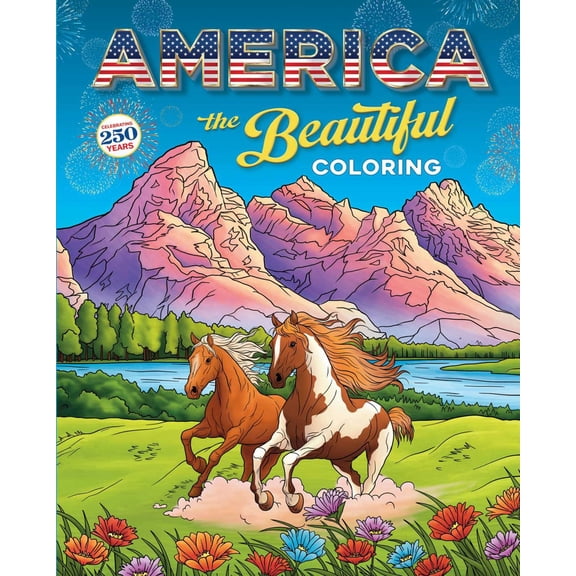 America the Beautiful Coloring, 192 pages (Paperback)