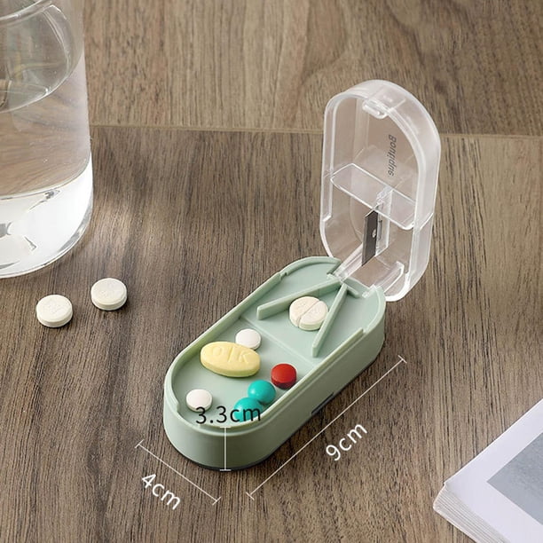 Almacenamiento de Medicamentos Yinane Dispensador de cajas de medicamentos verde