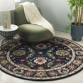 thumbnail image 2 of SAFAVIEH Blossom Lars Floral Area Rug, Black/Ivory, 6' x 6' Round, 2 of 7