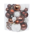thumbnail image 1 of 36 adornos navideños para árbol de Navidad, colgantes y bolas navideñas para regalo de Navidad. Blanco Marrón, 1 of 9
