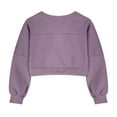 thumbnail image 4 of Cardigan Sweaters for Women Lightweight Cropped Jacket Open Front Knit Top Long Sleeve Casual Loose Short Coat (Purple L), 4 of 5