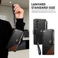 thumbnail image 5 of Compatible with Samsung Galaxy S24 FE Wallet Phone Case - PU Leather Magnetic Flip Cover with Credit Card Slots Zipper Pocket & Detachable Wrist Strap, Shockproof Design, for Women and Men - Black, 5 of 8
