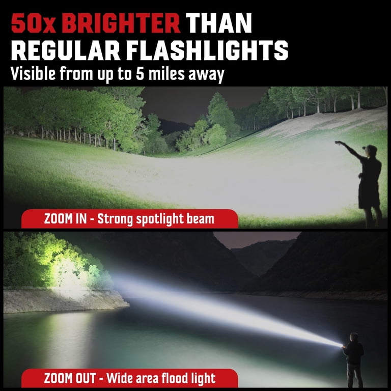 Bell Howell TacLight Max LED 500 Lumens Tactical Flashlight 3 Pack