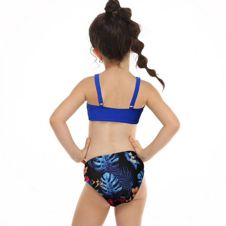 LOV 6-14T Teen Girls Swimsuits Two-Pieces Bathing Suits Solid
