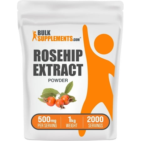 BulkSupplements Rosehip Extract Powder, 500mg - Cognitive Support Supplement (1 Kilogram)