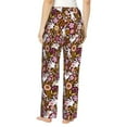 thumbnail image 3 of Goofa Flower Bunny Printed Soft Pajama Pants for Women, Wide Leg Comfy Casual Lounge Yoga Pants-Small, 3 of 9