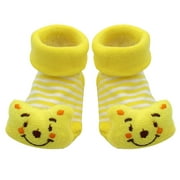 jingyuKJ Baby Cotton Cartoon Socks Newborn Anti Slip Floor Wear Shoes Socks (13)(9cm
