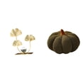 thumbnail image 1 of Figura decorativa de metal con flores y hojas, ideal para Halloween. Adorno de calabaza. Material suave, apto para el hogar, la oficina, tiendas o el, 1 of 8