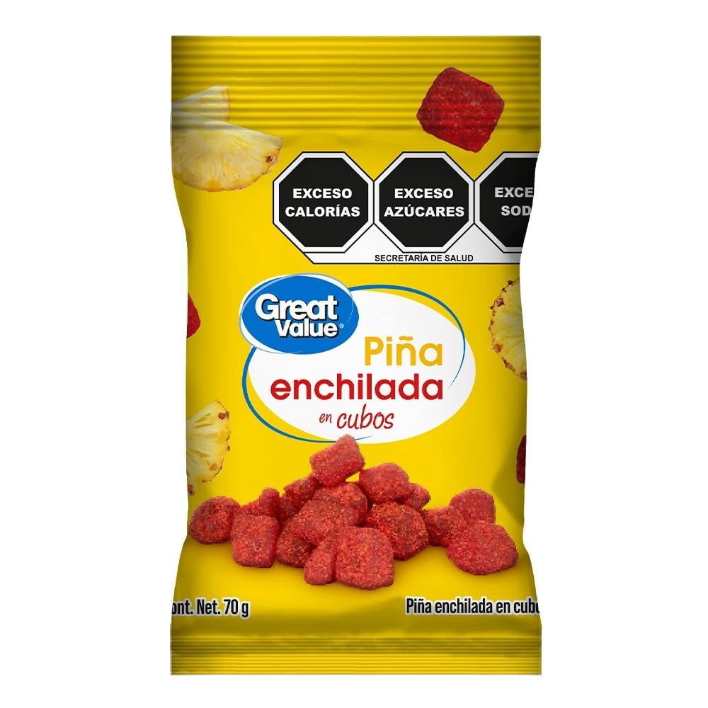 Piña enchilada Great Value en cubos 70 g | Walmart en línea