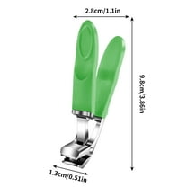 Black Long Handle Toenail Clippers for Seniors Non-Slip Wide Jaw Opening Clipmaster Pro Toenail Clippers with Catcher for Men for Thick Nails Ergonomic Curve Angled Head Toe Nail Clipper Sharp