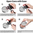 thumbnail image 6 of Can Opener, Safe Side Cut Manual Can Opener with Durable Sharp Blade, Smooth Edge Cutting, Effortless Big Knob, Comfortable Grip Handle, Black$$Home Decor, Kitchen, & Other, 6 of 7