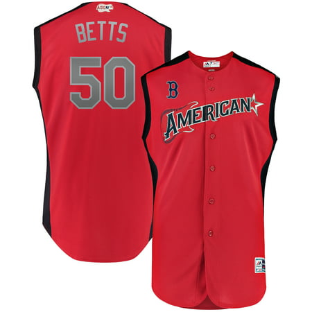 Mookie Betts American League Majestic 2019 MLB All-Star Game Workout Player Jersey -