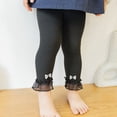 thumbnail image 4 of GYRATEDREAM Leggings for Toddler Baby Girls, Girls Soft Leggings Pants Lace Bow Elastic Waist Tights Stockings for M, 4 of 5