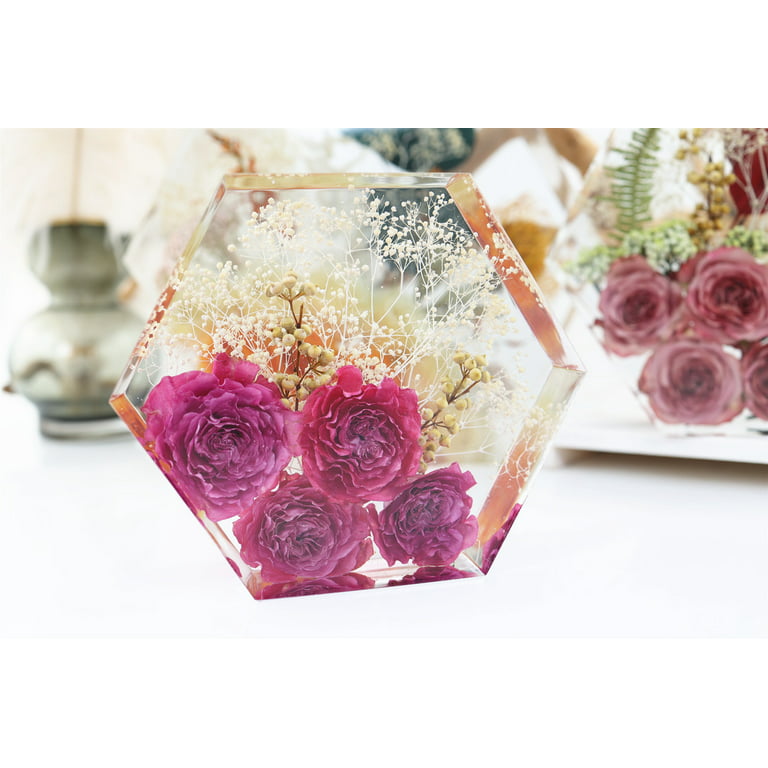 Diy Crystal Dripping Resin Mold Holographic Flower Stamen - Temu