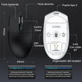 thumbnail image 3 of ATTACK SHARK G3PRO Mouse Inal&aacute;mbrico Gamer, Mouse Recargable con 3 Modos (Bluetooth/USB-C/2.4GHz), 25000DPI, Tasa de Sondeo 1000Hz Compatible con PC/Mac (Negro), 3 of 8