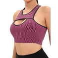 thumbnail image 5 of YouLoveIt Women's Seamless Racerback Sports Bras Comfort Sports Bras Padded Sports Bra Activewear Push Up Bra Workout Yoga Bra Hollow Out Women Sports Bras, 5 of 8