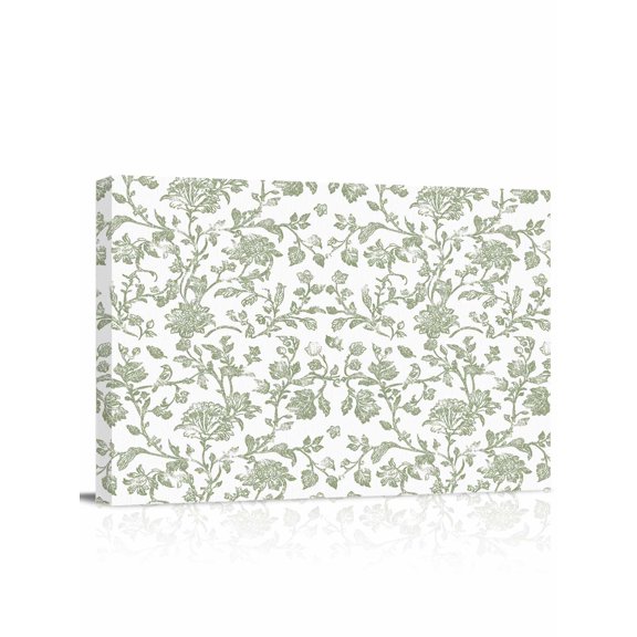 Green Leaf Flower Wall Art for Living Room,Canvas Picture Wall Decor for Bathroom Bedroom,Vintage Farmhouse Bohemian Spring Painting Artwork for Office Kitchen Hallway Dining Room Home Decor 24"x32"