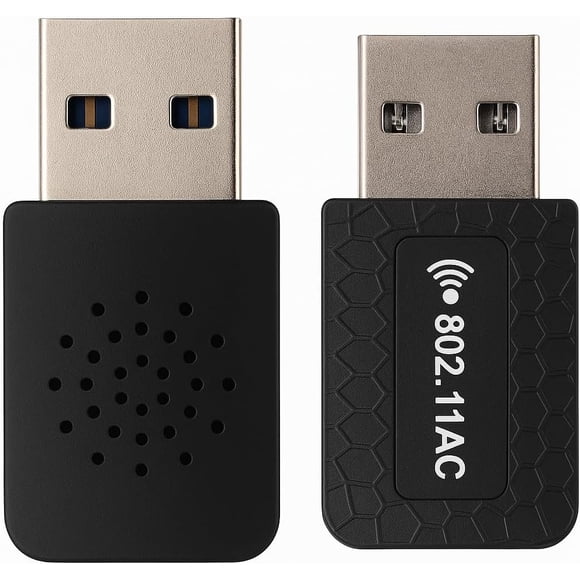 AC1300Mbps Mini USB WiFi Adapter for PC, Dual Band (5G, 2.4G) Wireless Network Adapter for Desktop Laptop, High Speed WiFi Dongle Stick, Compatible with Windows 11/10/8.1/8/7/XP/Vista, Mac OS