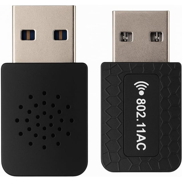 AC1300Mbps Mini USB WiFi Adapter for PC, Dual Band (5G, 2.4G) Wireless Network Adapter for Desktop Laptop, High Speed WiFi Dongle Stick, Compatible with Windows 11/10/8.1/8/7/XP/Vista, Mac OS