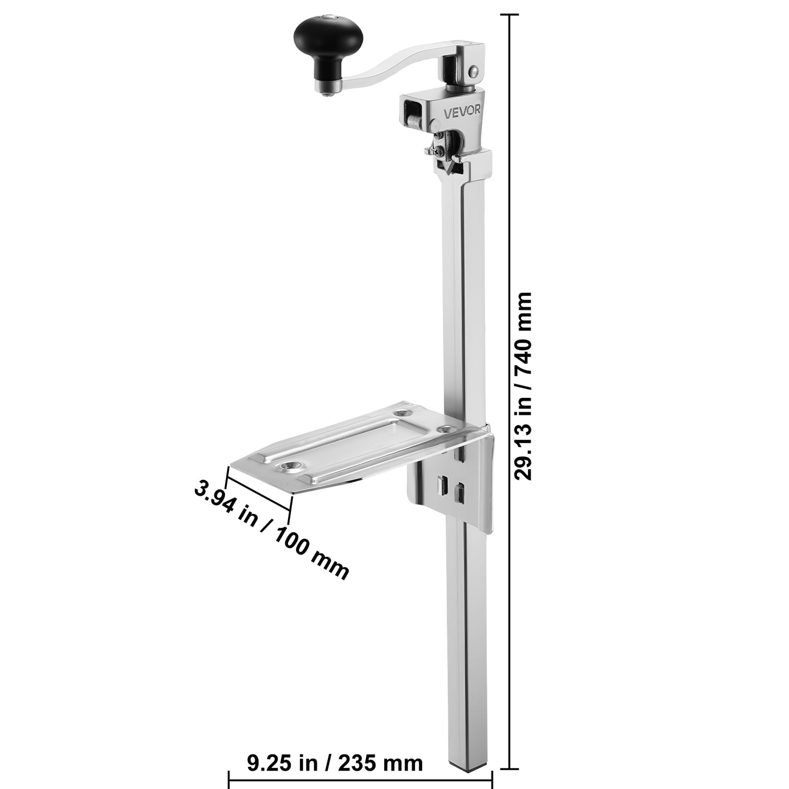 VEVOR Commercial Can Opener, Heavy-Duty Manual Tabletop Cans Opener for Cans Up to 15.75 in Height,Height-Adjustable Professional Can Openers Fixed with Screws, for Restaurant, Hotel, and Food Store
