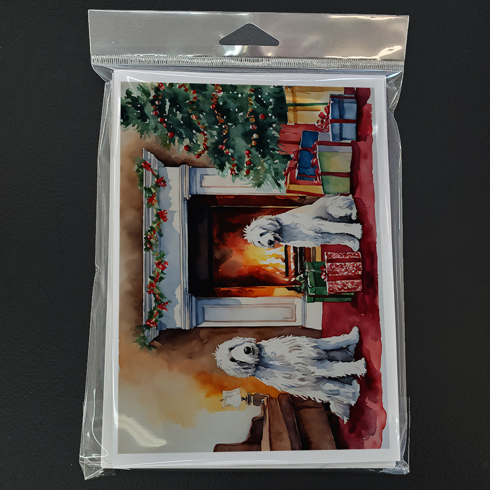 Komondor Cozy Christmas Greeting Cards Pack of 8 7 in x 5 in