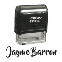 Printtoo Personalized Black Self Inking Custom Signature Stamp Custom Rubber Stamper-58 x 22 mm