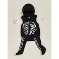 thumbnail image 4 of Baby Boy Girl Halloween Outfit 0 3 6 12 18 Months Infant Hooded Sleeveless Romper Jumpsuits with Stockings Halloween Clothes, 4 of 10