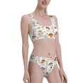 thumbnail image 2 of Daiia Mushrooms And Butterflies printed 2 piece Swimsuit Bikinis for Women High Waisted Racerback Bathing Suits Summer Tummy Control Scoop Neck Swimwear-Large, 2 of 8
