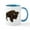 White/Blue Inside, variant on CafePress - BISON Mugs - 11 oz Ceramic Mug - Novelty Coffee Tea Cup