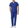 thumbnail image 2 of Adar Mens Medical Scrubs Set Medical Uniforms - Roomy Fit (30 Colors), 2 of 7