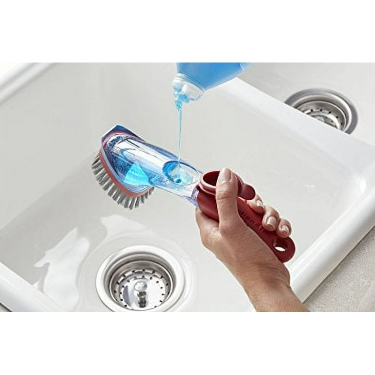 Kitchenaid Soap Dispensing Sink Brush in Black, Dishwasher Safe 