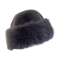thumbnail image 3 of Gorro de piel sintética para invierno, gorro de pescador, gorro Y2K, gorro calentador de orejas, gorro de felpa gruesa Gris oscuro, 3 of 9