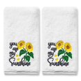 thumbnail image 1 of Juego de 2 toallas de mano FUTBU con forma de girasol para decoración de baño, 35 x 75 cm, 1 of 6