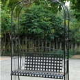thumbnail image 2 of International Caravan Mandalay Iron Arbor Bench, 2 of 4
