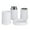White, variant on 4 Piece Bathroom Accessory Set With Soap Dispenser Pump, Toothbrush Holder, Tumbler And Soap Dish