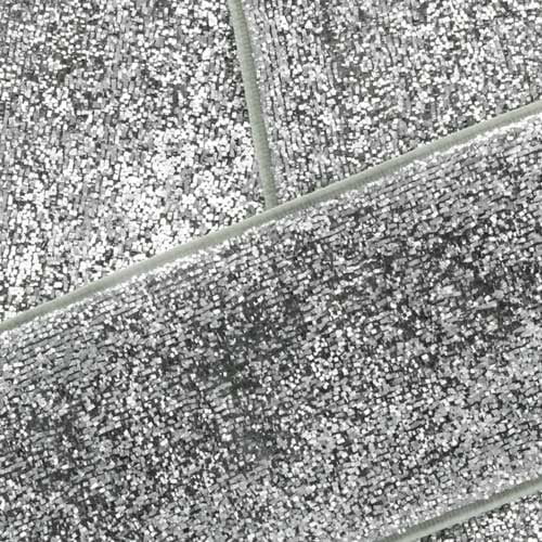 3/8" Silver Glitter Ribbon 25yd