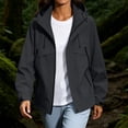 thumbnail image 6 of Women's Waterproof Jacket Baeitkot Women's Outdoor Windproof and Waterproof Jacket for Spring and Work Hiking and Travel Dark Gray XXXL, 6 of 9