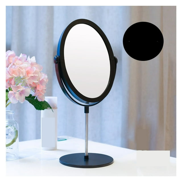 8inch Double-sided Flat Makeup Mirrors Desktop Oval Small Portable Dressing Pink Princess Mirror Personalize Mirror ,Widely Use