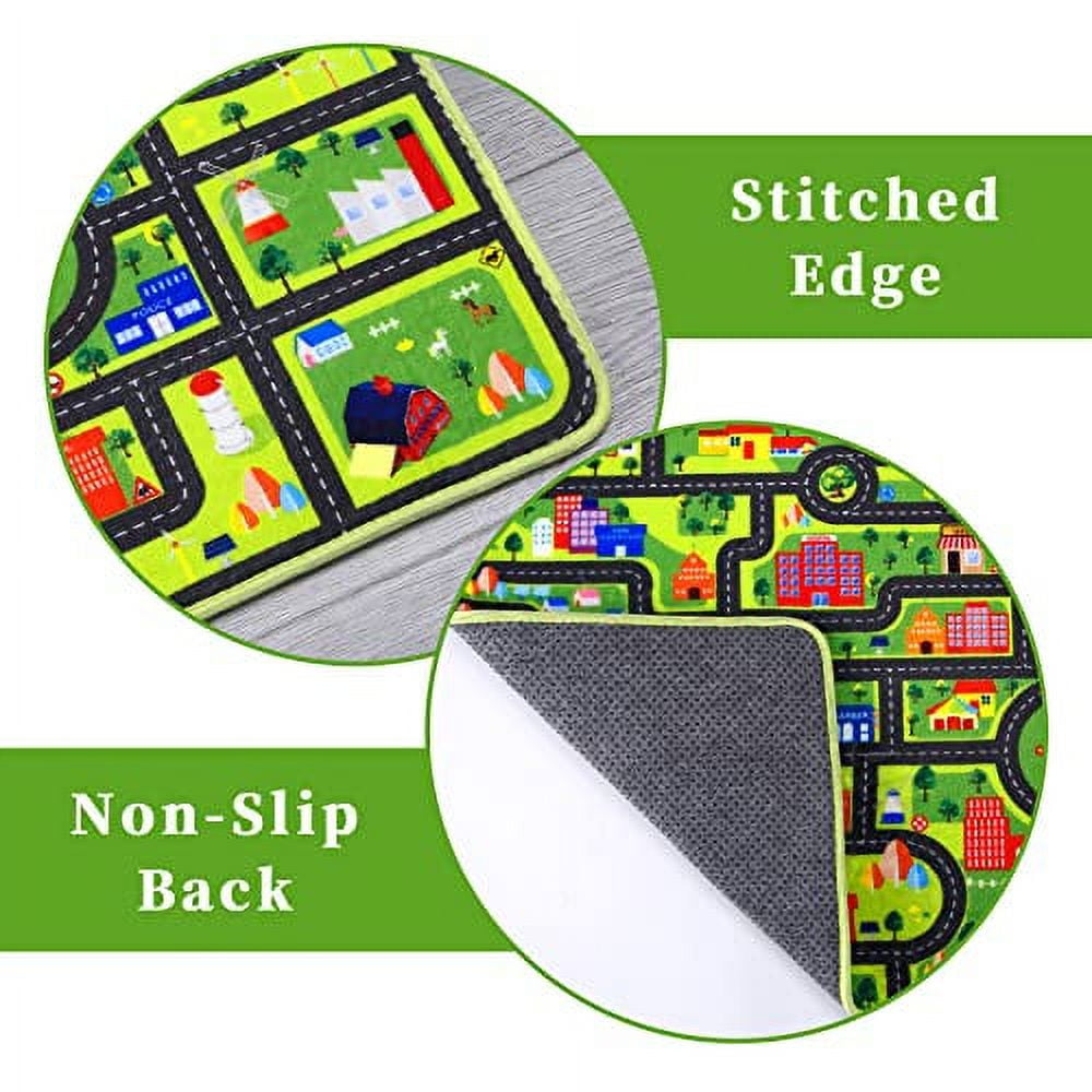 LingStar Kids Rug for Playroom Non Slip Kids Play Mat Car Rug Road and Traffic Carpet Super Soft Thick Road Traffic Play Mat for Nursery Bedroom Boys Room Classroom