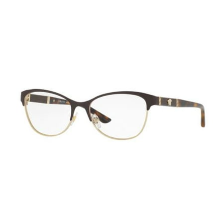 VERSACE Eyeglasses VE1233Q 1344 Brown/Pale Gold 53MM