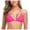 29#Hot Pink, variant on Women's Triangle Bikini Top Push up Padded Halter String Bathing Suits Top