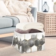 thumbnail image 3 of Yayeee Collapsible Cube Storage Bin with Lid Fabric Closet Decorative Basket with Handles, Gray Hexagons, 3 of 7