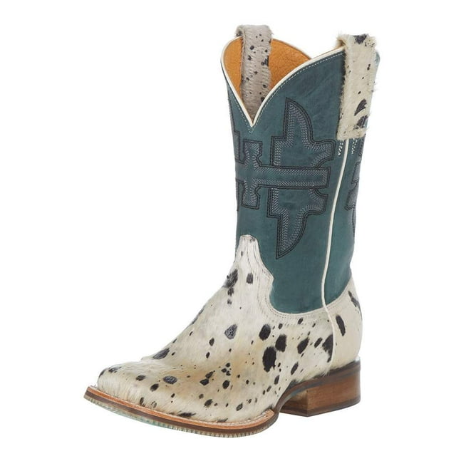 Tin Haul Womens 1402100071453 Shaggy Spot Hair On 11in Top Boot 6 B