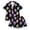 D284/Black, variant on Afdoent Girls Pajamas Set Halloween Skeleton Print Sleepwear Short Sleeve With Shorts 2Pcs Pajama Sets For Kids Casual Lapel Loungewear Comfortable Holiday Sleepwear 13-14 Years