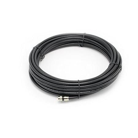 50' feet black RG6 coax, coaxial cable with two male F-pin Male connectors
