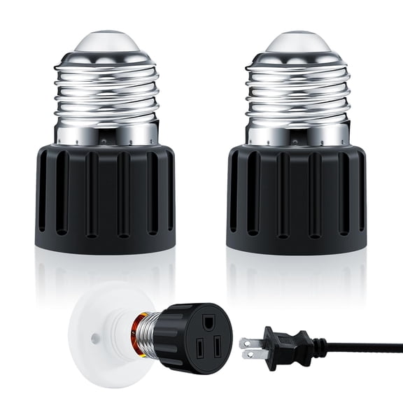 (2 Pack) Light Socket Plug Adapter